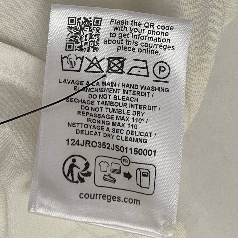Courrèges Asymmetric Crepe Maxi Dress - White - Goddess - Luxury - Size XS - Picture 11 of 11